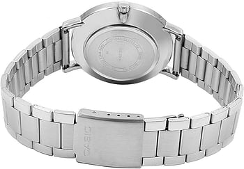 Casio Mens Quartz Watch, Analog Display And Stainless Steel Strap, Silver, Mtp-Vt01D-2Budf (A1613)