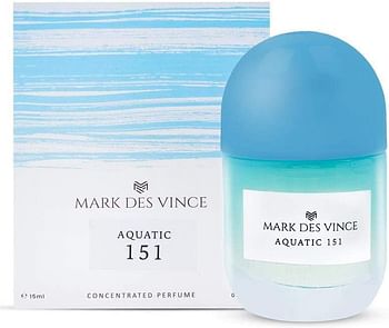 Mark Des Vince Aquatic 151 Concentrated Perfume for Men Women Long Lasting Parfum Fragrance For Unisex, 15ML