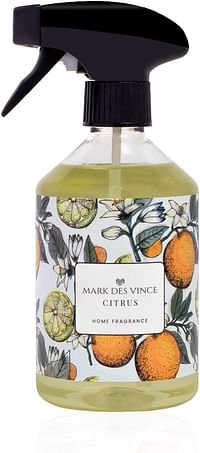 Mark Des Vince Citrus Home Fragrance Office Air Freshener Living Bed Room Deodorizer Spray 500ML
