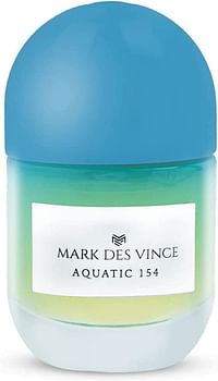 Mark Des Vince Aquatic 154 Concentrated Perfume for Men Women Long Lasting Parfum Fragrance For Unisex, 15ml