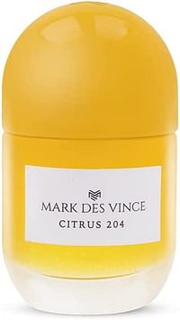 Mark Des Vince Citrus 204 Concentrated Perfume for Men Women Long Lasting Parfum Fragrance For Unisex, 15ml