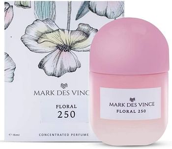 Mark Des Vince Floral 250 Concentrated Perfume for Men Women Long Lasting Parfum Fragrance For Unisex, 15ml