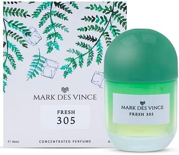 Mark Des Vince Fresh 305 Concentrated Perfume for Men Women Long Lasting Parfum Fragrance For Unisex, 15ml