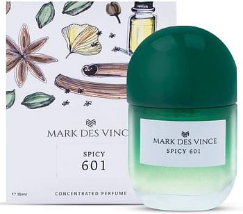 Mark Des Vince Spicy 601 Concentrated Perfume for Men Women Long Lasting Parfum Fragrance For Unisex, 15ml