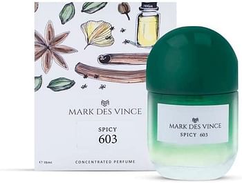 Mark Des Vince Spicy 603 Concentrated Perfume for Men Women Long Lasting Parfum Fragrance For Unisex, 15ml