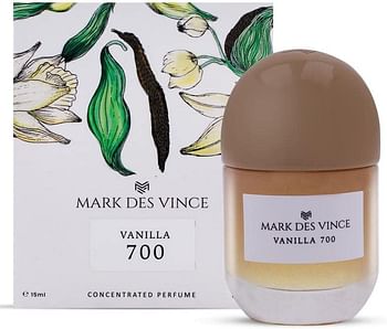 Mark Des Vince Vanilla 700 Concentrated Perfume for Men Women Long Lasting Parfum Fragrance For Unisex, 15ml