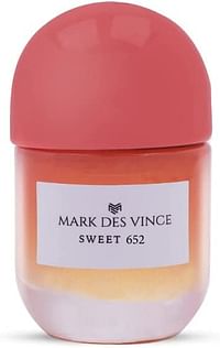 Mark Des Vince Sweet 652 Concentrated Perfume for Men Women Long Lasting Parfum Fragrance For Unisex, 15ml
