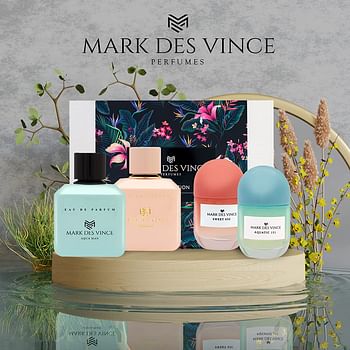 Mark Des Vince Celebration Duo Perfumes Gift Set For Men and Women Eau De Parfum Fabulous and Aqua Man + Concentrated Perfume Sweet and Aquatic