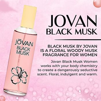 Jovan Black Musk Eau de Cologne For Women, 96ml