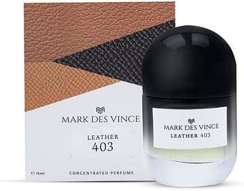 Mark Des Vince Leather 403 Concentrated Perfume for Men Women Long Lasting Parfum Fragrance For Unisex, 15ml