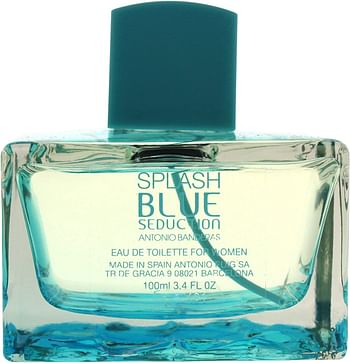 Antonio Banderas Blue Seduction Splash for Women, 3.4 oz EDT Spray