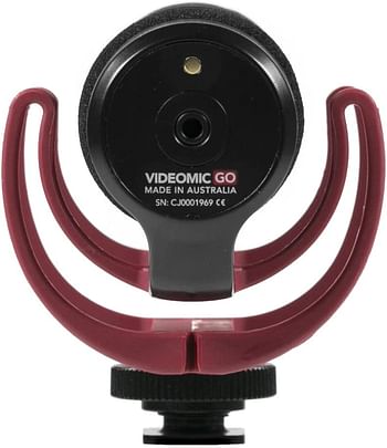 ميكروفون Rode Videomic Go خفيف الوزن على الكاميرا مع حامل Rycote Shockmount المدمج، متعدد الألوان