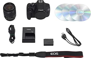Canon EOS 1200D Digital SLR Camera with EF-S 18-55 mm f/3.5-5.6 III Lens - Black