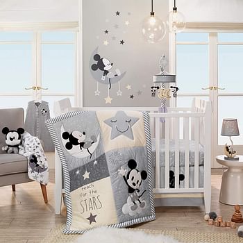 Lambs & Ivy Mickey Mouse Wall Decals, Gray