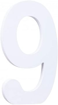 Rosymoment Wooden Number 9 Marquee for Party and Wedding Decor, 18 cm Length, Warm White (Number 9)