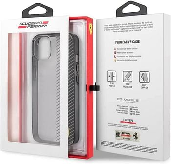 CG Mobile Ferrari Transparent Hard Case Gradient Print Logo For iPhone 13 Mini (5.4") - Black