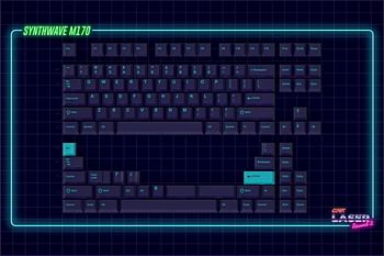 DROP + MiTo GMK Laser Custom Mechanical Keyboard Keycap Set - 120-keys, Doubleshot, Cherry Profile, for 60%, 65%, and TKL Layouts, etc. (Synthwave)