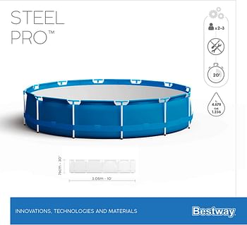Bestway Pool Set Steel Pro Set, Multi-Colour, 305X76Cm, 56679