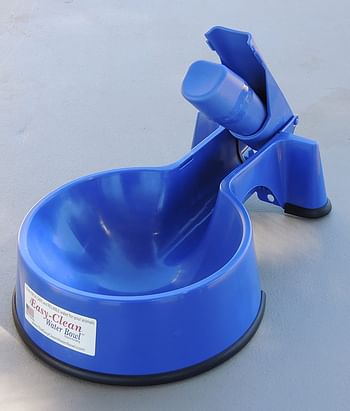The Easy-Clean Auto-Fill Water Bowl With (5-Foot) Long Stainless Steel Hose-blue