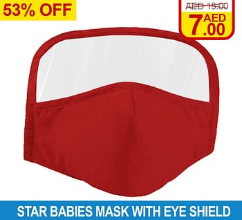 Star Babies Mask With Eye Shield - Red, Piece Of 1