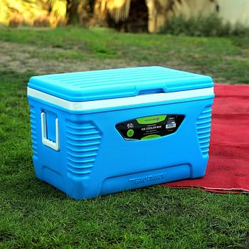 Royalford Insulated Ice Cooler Box, 62L, RF10480 Portable Cooler Box 3 Layer Pp-Pu-Hdpe Premium Quality Polymer Thermal Insulation Large High PeRFormance Cooler Box Assorted Colors