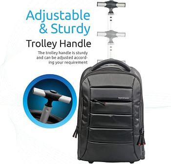 Promate BizPak-TR Multi-purpose Portable Trolley For Laptop 15-inch Laptop with Touch Bar