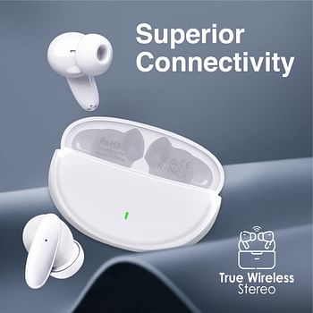 Promate True Wireless Earbuds, In-Ear Bluetooth v5.1 HD Earphones with Mic, IPX5 Water Resistance, 20H Playback Time, Intelligent Touch Controls and Smart Auto Pairing for iPhone 14, Galaxy S22, Lush
