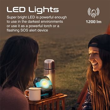 Promate LED Camping Lantern, 2-in-1 Portable Camping Kit with 9000mAh USB-C Power Bank, IP65 Water-Resistance, 5 LED Modes, SOS Function, Magnetic Base and Handle Strap for Hiking, Outdoor, CampMate-3