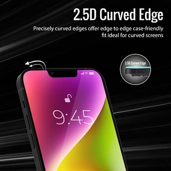 Promate Privacy Screen Protector for iPhone 14 Plus, Premium 9H Hardness Anti-Spy Tempered Glass Protector with Touch Sensitivity, Scratch-Resistant and Shatter Protection, Spartan-i14Plus