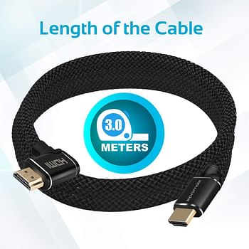 Promate Prolink4K1-300 4K Hdmi Cable, 3 M - Black