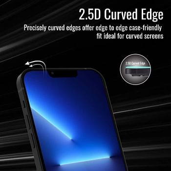 Promate Privacy Screen Protector for iPhone 12, Premium 9H Hardness Anti-Spy Tempered Glass with Scratch-Resistant, Shatter Protection and Anti-Microbial Protector, Spartan-i12
