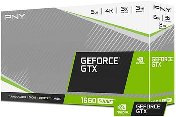 Pny Nvidia Geforce Gtx 1660 Super, Black, Vcg16606Sdfppb, Pny Geforce® Gtx 1660 Super? 6Gb Twin Fan