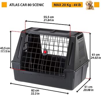 Ferplast Car Carrier For Dogs Atlas Scenic - 82 X 51 H 61 Cm