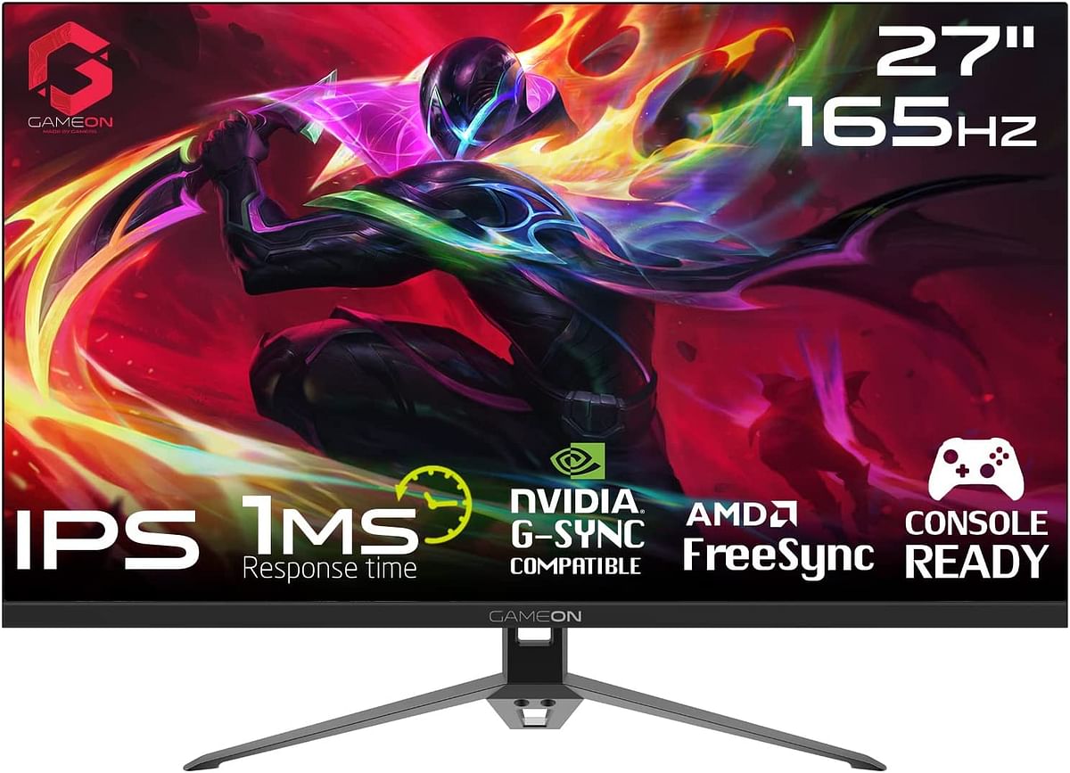 GAMEON GOVE127FHD165 27" FHD, 165Hz, 1ms Flat IPS Gaming Monitor, Black - (HDMI 2.1 Console Compatible)