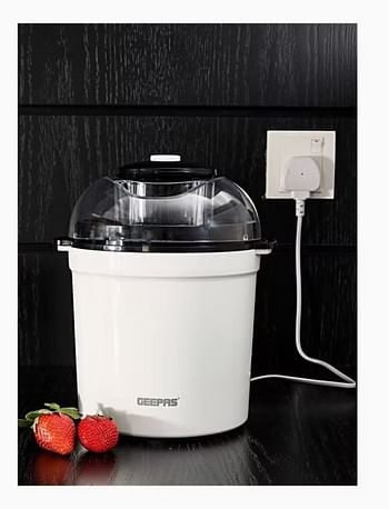 GEEPAS Electric Ice Cream Maker 1.5 L 12 W GIM63027UK White/ Black