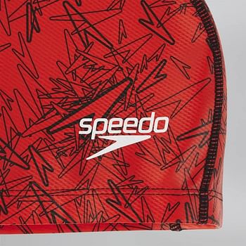 Speedo Unisex Adult Boom Ultra Pace Cap - Black/Red, One Size