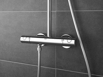 Grohe Shower And Bathroom Fixtures, Shower System With Thermostat -Tempesta Cosmopolitan 210 Collection, 27922001