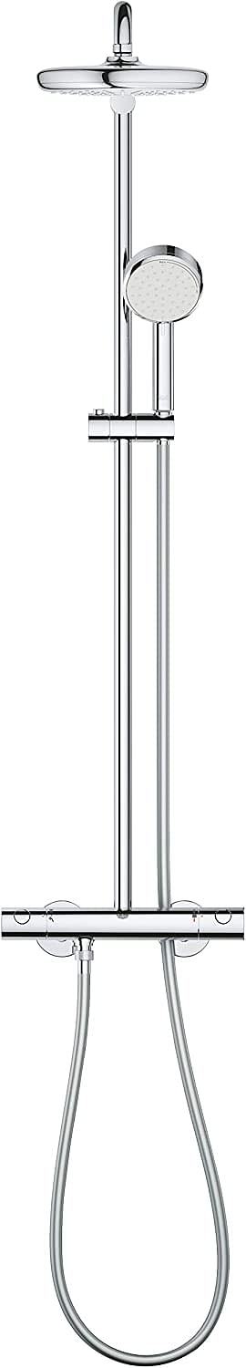 Grohe Shower And Bathroom Fixtures, Shower System With Thermostat -Tempesta Cosmopolitan 210 Collection, 27922001