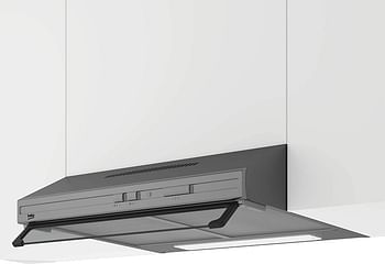 Beko CFB6433XH 60cm Ventilation Hood, 450 M3/H Capacity,Ducted Or Re-Circulated Usage,"