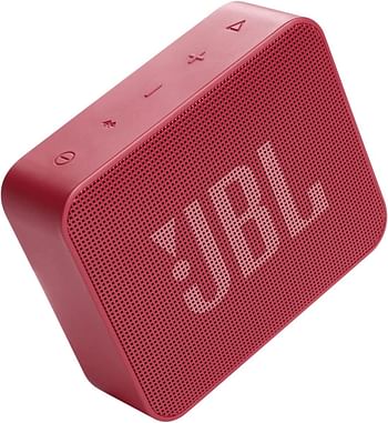 JBL GO Essential - Portable Waterproof Bluetooth Speaker, Up to 5 Hours of Playback, in Red