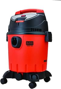 Black+Decker 1400W 20 Liter Wet and Dry Tank Drum Vacuum Cleaner, Orange/Black - WDBD20-B5