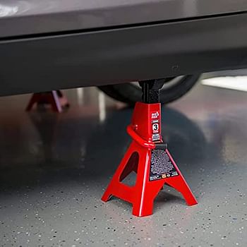 BIG RED 1 Pair Torin Steel Jack Stands: 3 Ton (6,000 lb) Capacity T43202 - Red