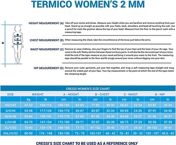 بدلة سباحة حرارية من النيوبرين للنساء من Cressi TERMICO LADY مقاس 2 مم، مقاس M - أسود/ شعار وردي