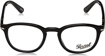 Persol PO3143V Rectangular Prescription Eyewear Frames, Grey Tortoise/Demo Lens, 47 mm