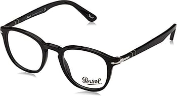 Persol PO3143V Rectangular Prescription Eyewear Frames, Grey Tortoise/Demo Lens, 47 mm