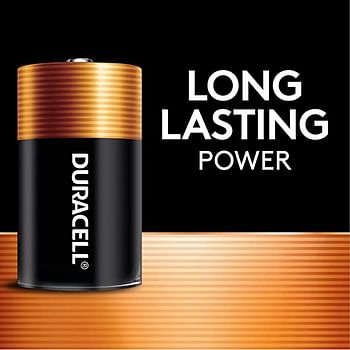 Duracell Coppertop D Batteries, 8 Count Pack, D Battery with Long-lasting Power, All-Purpose Alkaline D Battery for Household and Office Devices