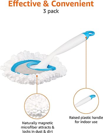 Cleaning Duster, 3-Pack, Blue and White