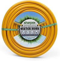 Sharpex Light Weight Hybrid Heavy Duty Garden Hose Pipe Best Choice for Watering and Washing, 20 MT - Great for Industrial or Domestic Use in Your Yard (HOSE-YL-003) 20 MT/Yellow