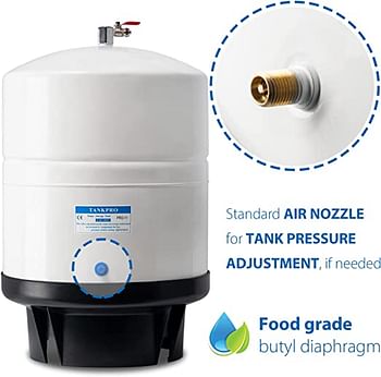 Ispring T11M 11 Gallon Pre-Pressurized Water Storage Reverse Osmosis Systems Ro Tank, 11 Gal, White