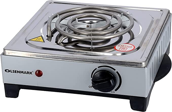 Olsenmark Single Electric Hot Plate, White, Omhp2093